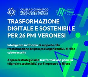TRASFORMAZIONE DIGITALE E SOSTENIBILE PER 26 PMI VERONESI